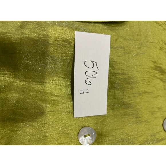 Vintage Linear Green  Button-Up Lightweight Safari Jacket Sz Medium - Picture 8 of 9